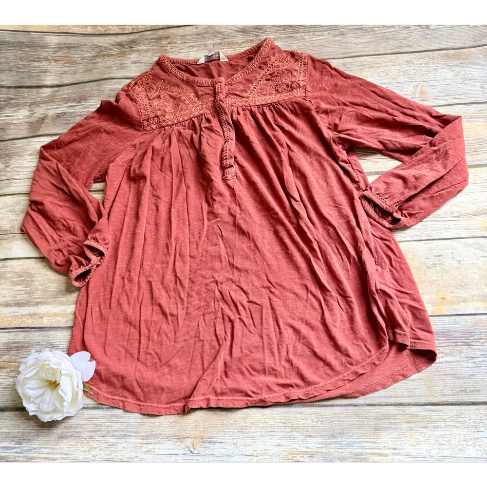 LUCKY BRAND PEASANT SHIRT-MEDIUM - Picture 3 of 6